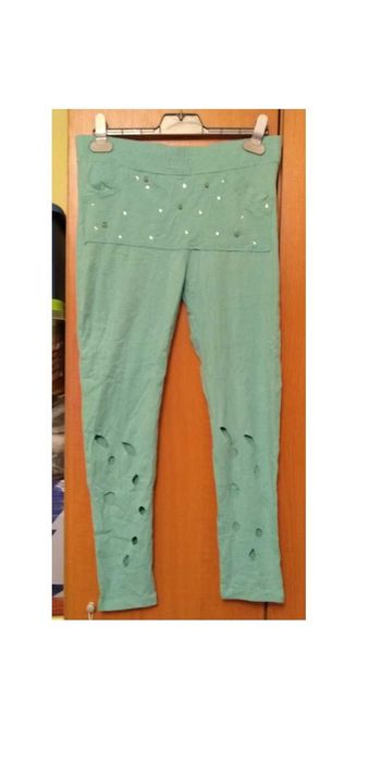 Costum dama ,2 piese chic & fashion: colanti +tricou cu tinte, M-L