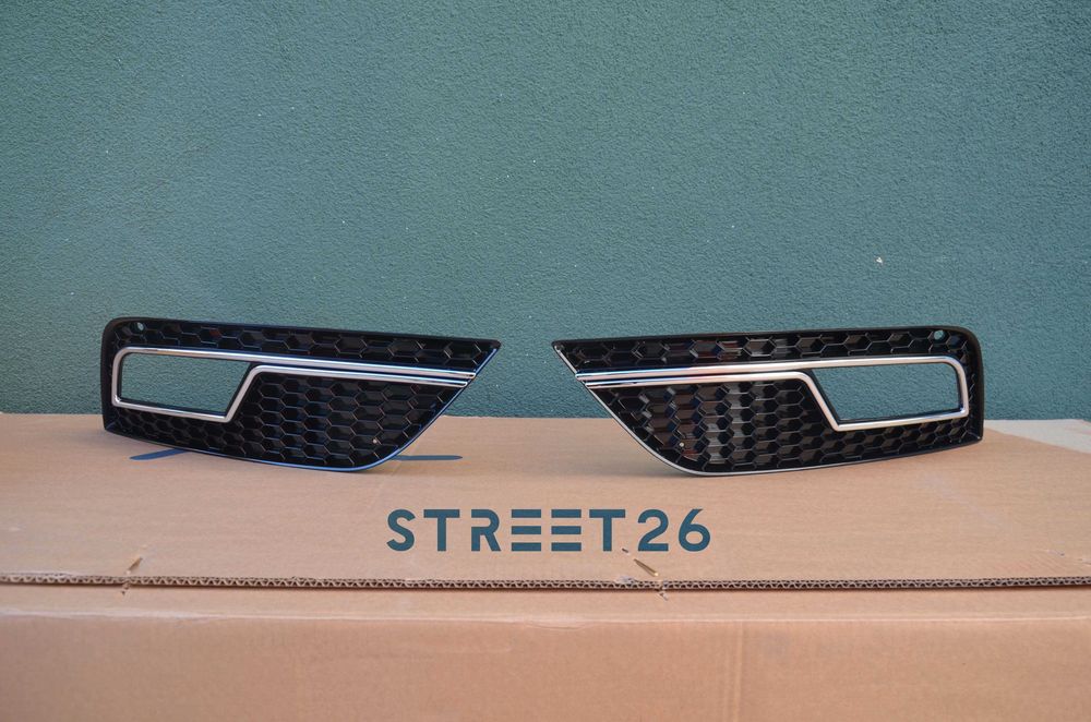 Grile proiectoare Audi A4 B8 Facelift (2012-2015) Negru Crom