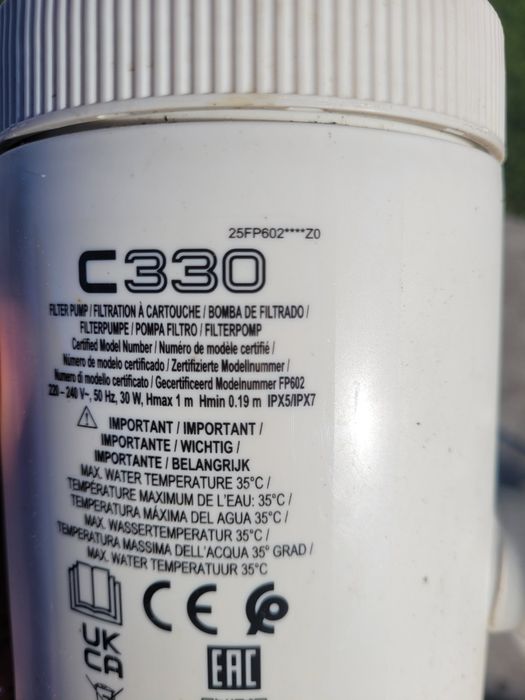 Pompa filtrare apa piscina Intex C330 26602, 1250 l apa/h