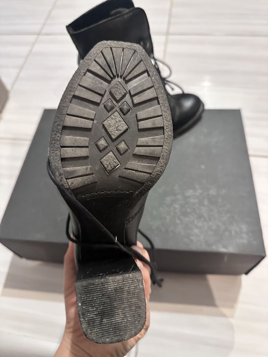 Дамски боти с ток естествена кожа