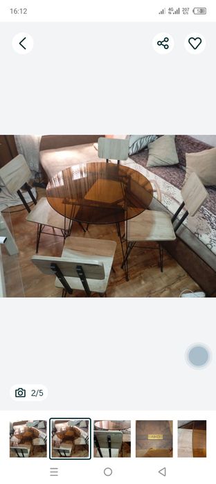 Стол стеклянный стулья aiko