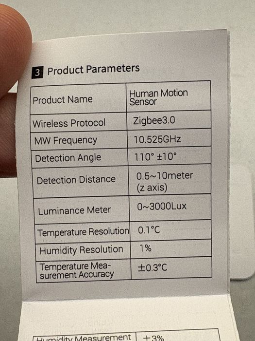 Senzor miscare prezenta umana microwaves 10G - zigbee