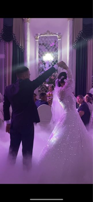 Свадебное платье с блестками