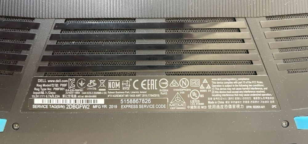 Dell P89F Amanet BKG
