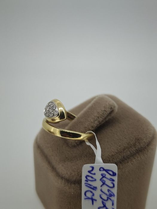 Inel aur 3.68 Gr 18k diamante naturale (r)