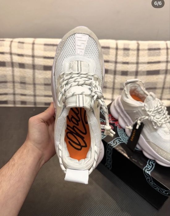 *START VARA* Versace Chain Reaction White ( Livrare Cu Verificare Colet)