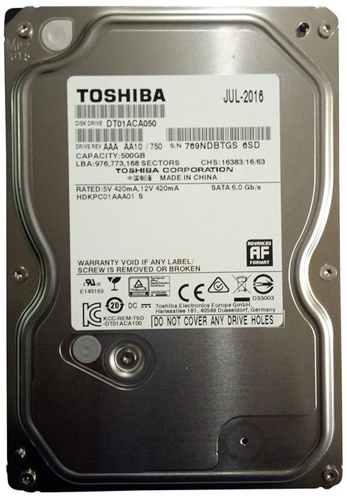 HDD Toshiba 500 ГБ SATA 7200 RPM