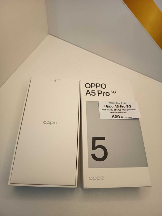 Oppo A5 Pro 5G 8GB RAM/256GB/Black Brown/Produs nefolosit! ID10849
