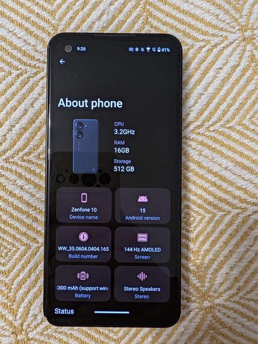 Asus ZenFone 10 / 16 GB RAM/ 512 GB storage