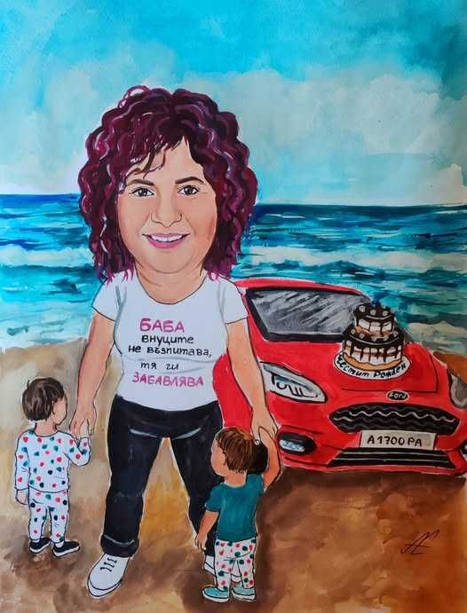 Персонализирани карикатури по снимка- ръчно рисувани подаръци