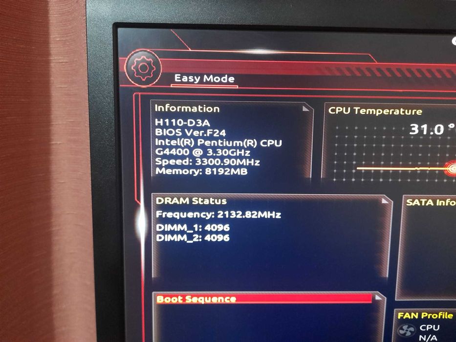 Kit  Gigabyte GA-H110-D3A + Procesor G4400 3,30 GHz +cooler + 8GB DDR4