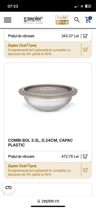 Boluri si cafetieră Zepter, noi