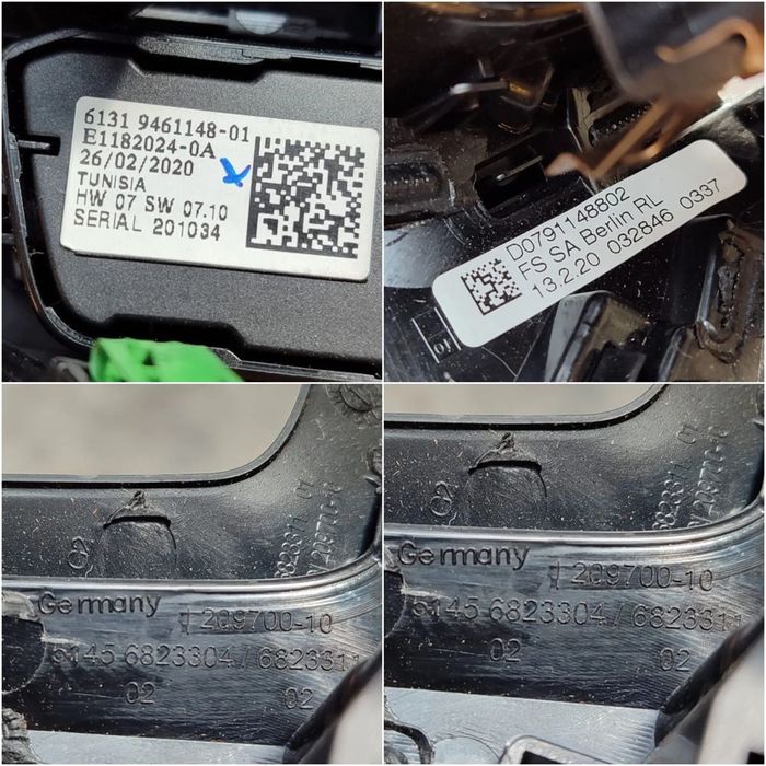 BLOC LUMINI + GRILĂ VENTILAȚIE STÂNGA BMW SERIA 1 (F40) / SERIA 2 (F42/F44) 2019–2024 / COD OEM 61319461148-01 (5E2)