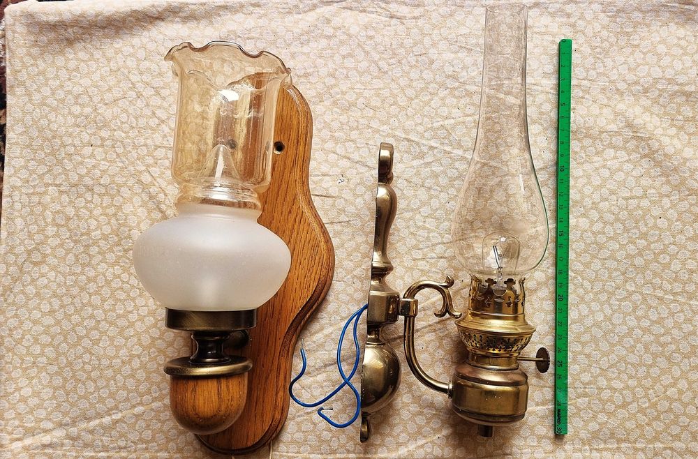 veioze pereche alama cu abajur sticla