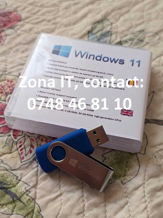 Stick bootabil - Windows XP, Vista, 7, 8.1, 10 si 11 cu licenta retail