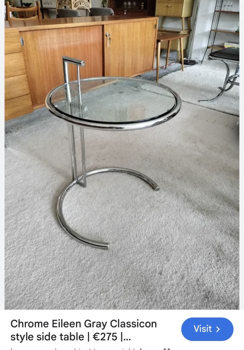 Masa retro design sticla bauhaus