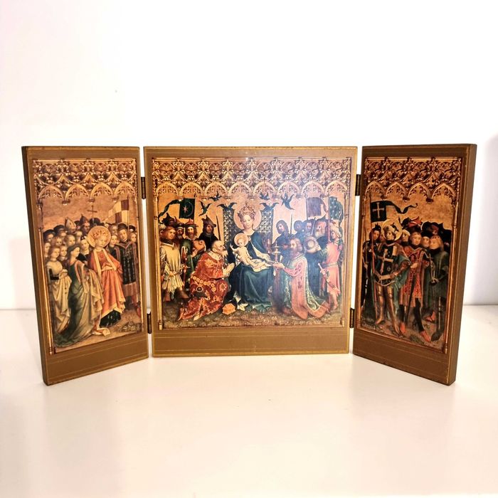 Icoana triptic Fecioara Maria Pruncul Iisus provenienta Koln Germania