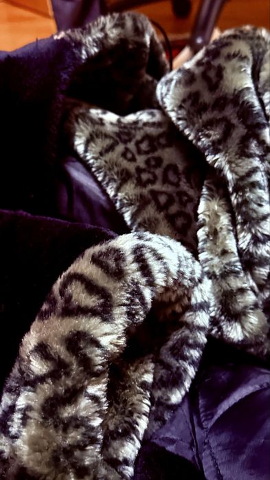 Faux fur long vintage coat 2XL