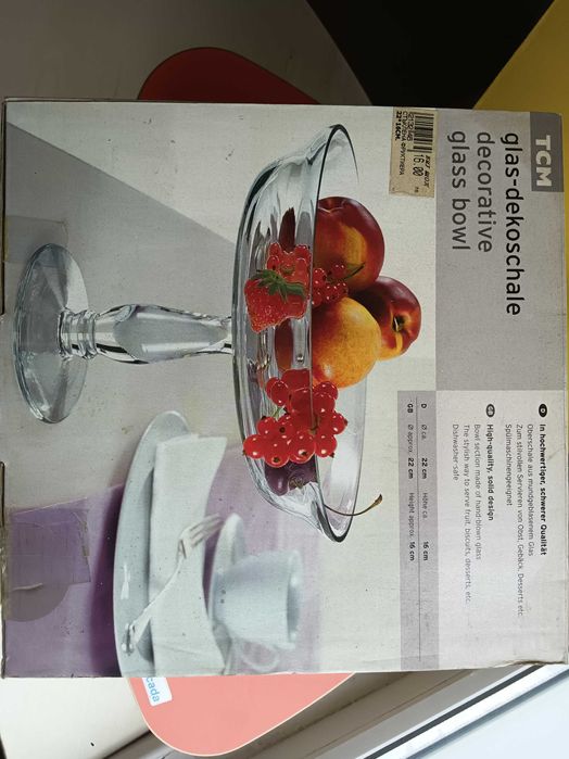 Стъклена фруктиера TCM