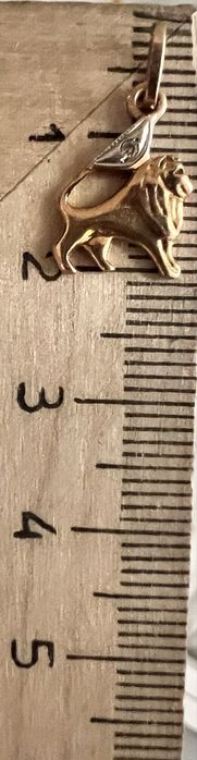 Золотой кулон лев 583 проба