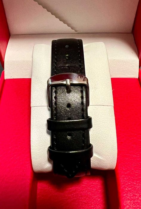 Ceas barbati OLEVS 2931G - Quartz - Otel - Piele - 41 mm - Albastru / Negru