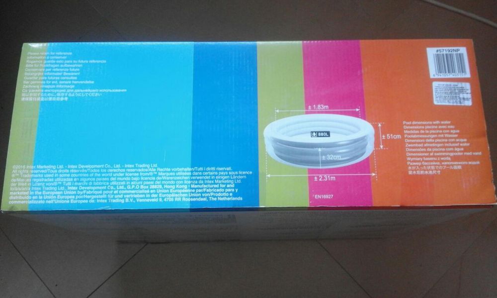 Piscina gonflabila pereti grosi, Intex 229x51cm, noua