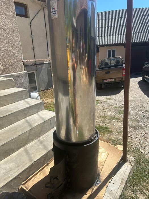 Cazan de inox pe lemne