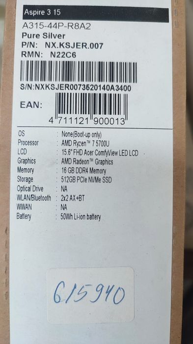 Ноутбук Acer Aspire 3 15.6"