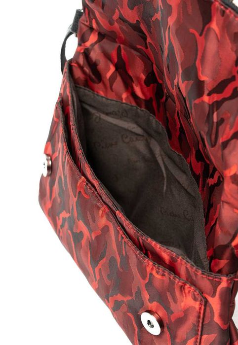 PIERRE CARDIN – Дамска чанта през рамо в тъмно червено 30х23х2 см нова