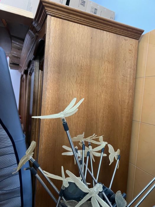 dulap stejar masiv cu oglinzi de cristal si 4 usi