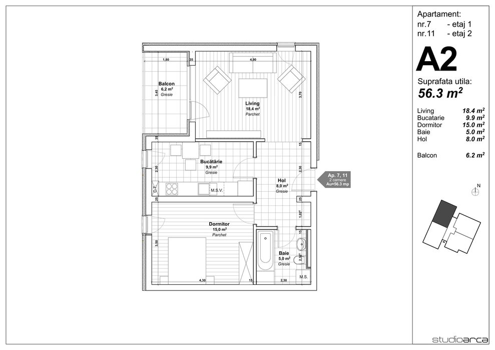 Apartament 2 camere, Bucovina, TM