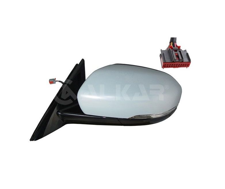 Oglinda usa exterioara Land Rover Range Rover Evoque, 03.2011-2015, partea stanga/dreapta, reglare electrica; grunduit; incalzit; sticla convexa; geam cromat; Senzor de temperatura; 8 pini; cu semnalizare