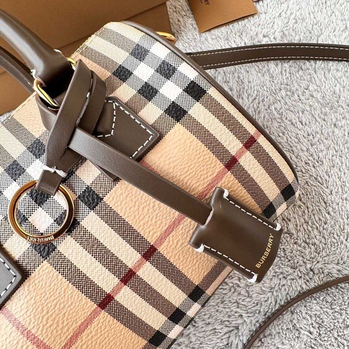 Mini Check Bowling Bag Burberry