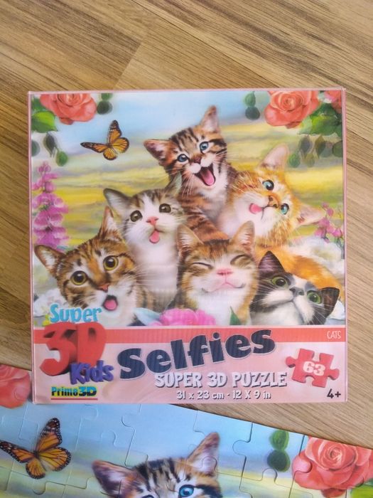 3D Релефен пъзел котета