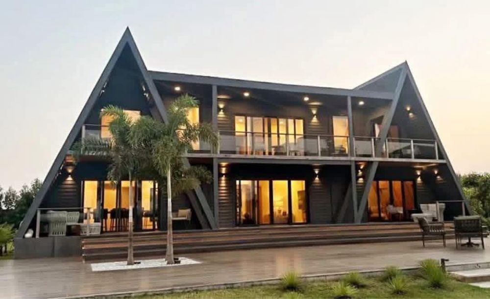 Cabane tip Aframe la cheie accept variante auto