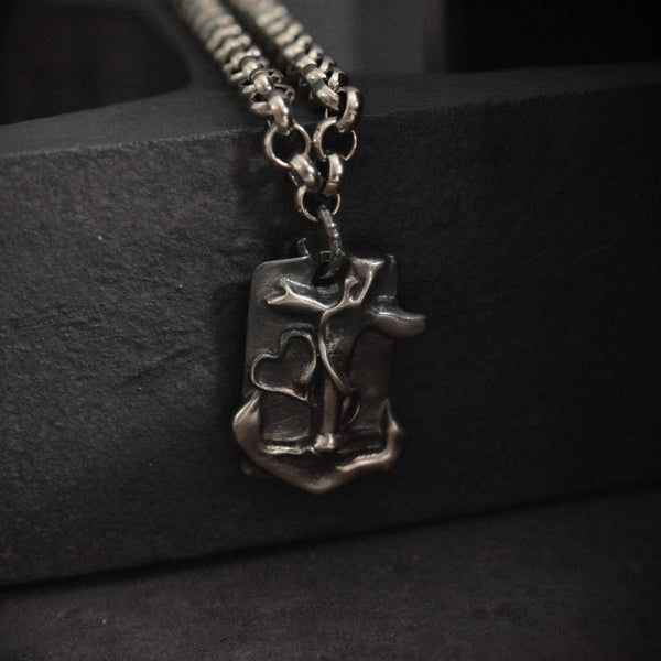 Мъжки медальон Сребро 925 „Вяра, Надежда и Любов“ | Бижу |