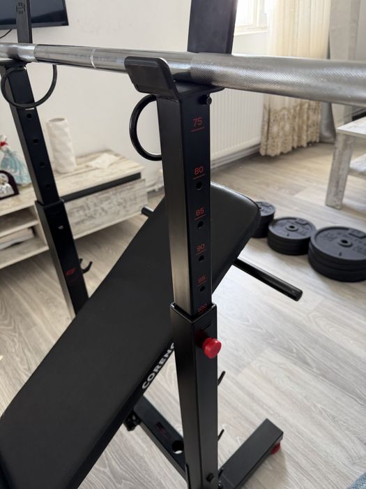 Bancă fitness reglabila pentru piept, înclinat si bari pentru biceps