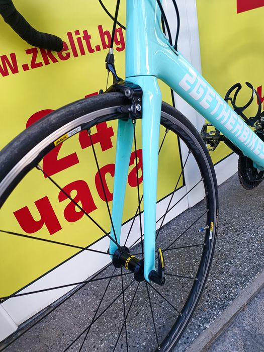 Шосеен велосипед - карбон, Shimano 105, Mavic + GPS