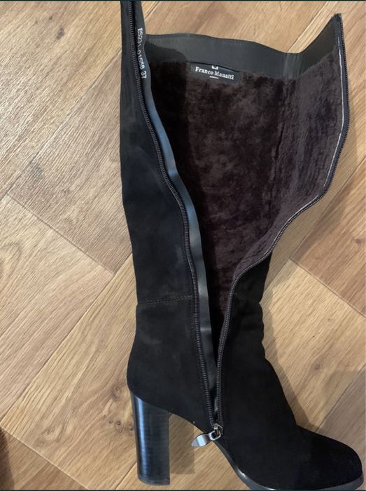 Зимние замшевые сапоги