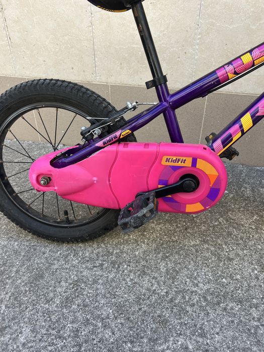 Детски велосипед Drag 14 Rush Розов/Лилав + каска