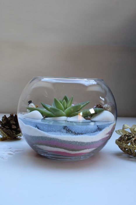 Флорариум с езеро - подарък за рожден ден и др поводи