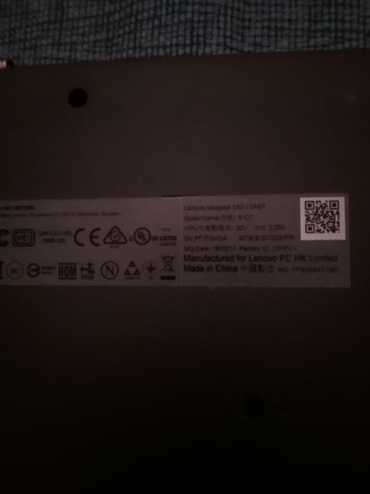 Laptop Lenovo ideapad 330 17AST pentru piese