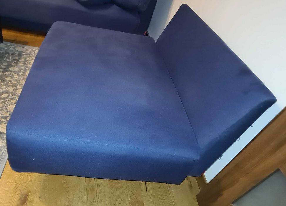 Canapea Feydom, model Choice B1, dimensiuni 120x97x70cm, culoare albastru nobil, material textil Velare, utilizat, în stare bună.