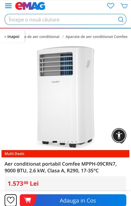 Aparat aer conditionat mobil / portabil NOU