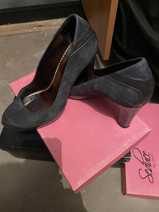 Pantofi Gri piele intoarsa