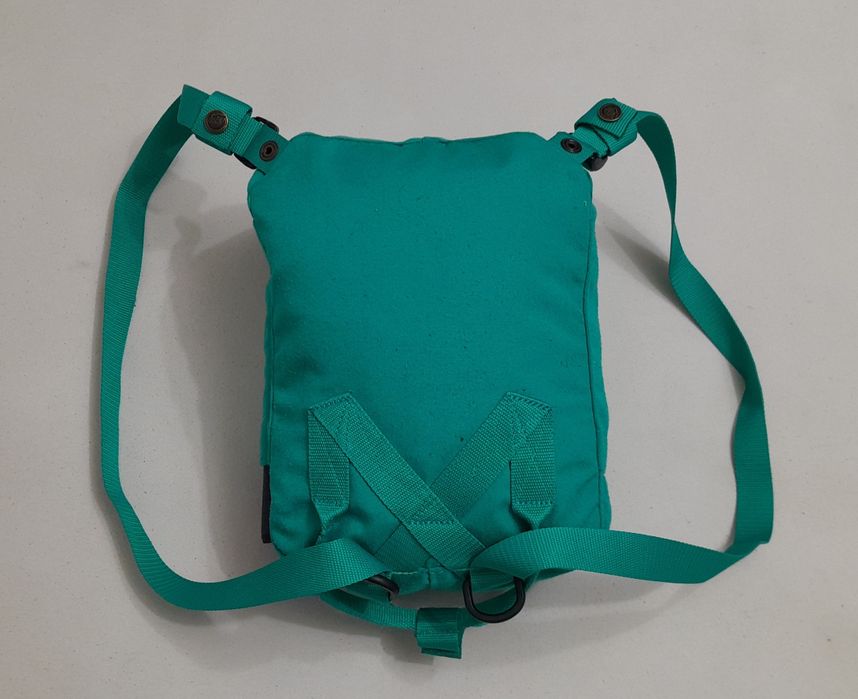 Rucsac Fjallraven Kanken mini verde, ghiozdan unisex copii sau adulți