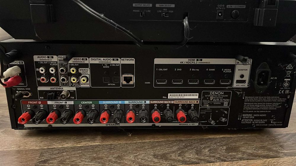 Denon AVR-S750H 7.2 Ch. 75W 4K AV Receiver with HEOS Built-in