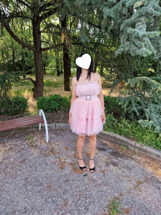 Официална рокля с тюл