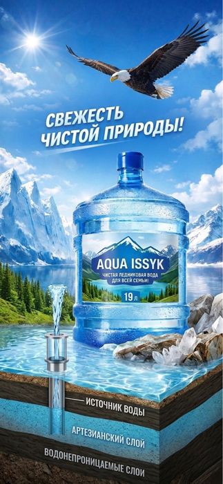 Доставка воды 19л 1200тг привезем