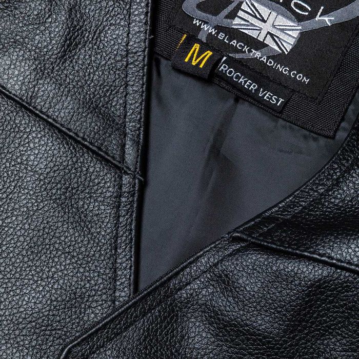 Vesta moto Noua din piele de vaca Black Rocker